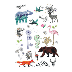 15 Piece Temporary Tattoo Refill package – Small Size Designs