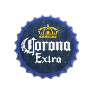 Vintage Tin Beer Caps – 35cm Wall Decor Corona Extra