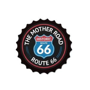 Vintage Tin Beer Caps – 35cm Wall Decor Route 66