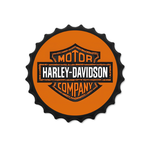 Vintage Tin Beer Caps – 35cm Wall Decor Harley Davidson