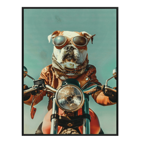 Acrylic AI Wall Art Road Rebel Bulldog