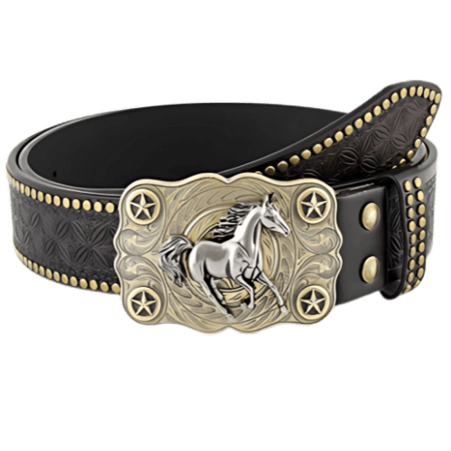 Cowboy Belt Buckle Galloping Horse
