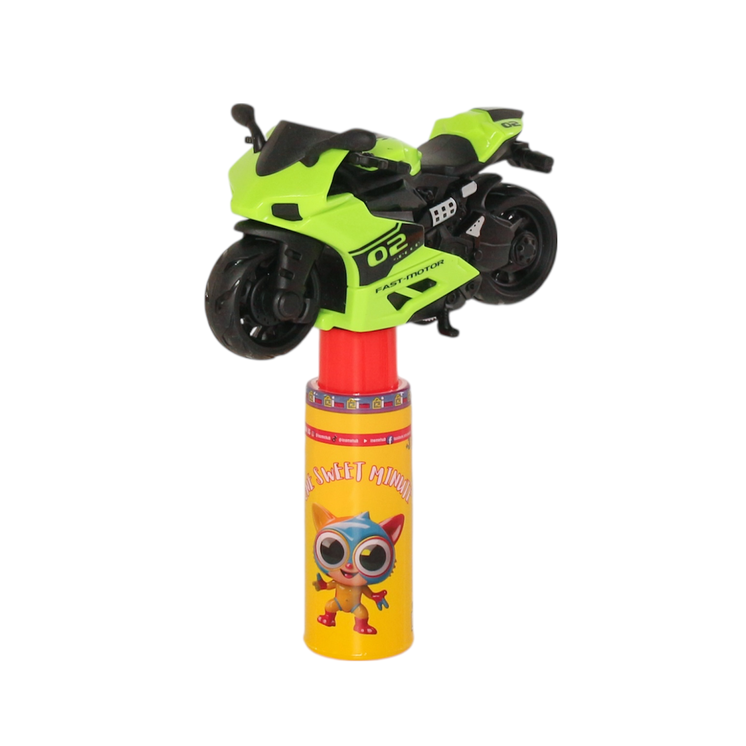 One Sweet Minute Candy Tube with Toy Top 20g - Pack of 50