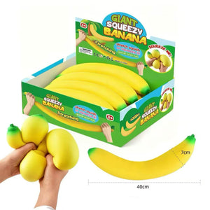 Jumbo Banana Squishy Box of 6pcs 40cm