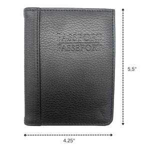 RFID Passport Holder Travel Wallet – Premium PU Leather Passport Cover for Men & Women, RFID Blocking Passport Case
