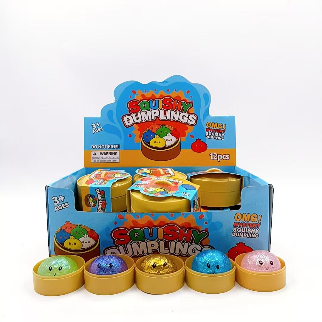 Pre-Order-Expected ship date: July 10-15 5cm Small Glittery Mystery Dumpling Squishy (24pcs per box)