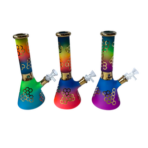 Rainbow comb 10" Glass Bong