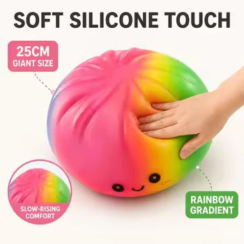 25CM Giant Rainbow  Dumpling Buns Squishy Toy