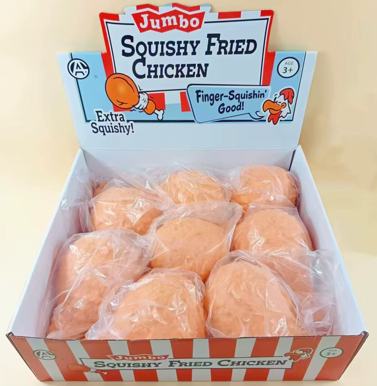 Jumbo Fried Chicken Squishy 6pc per box 20cm