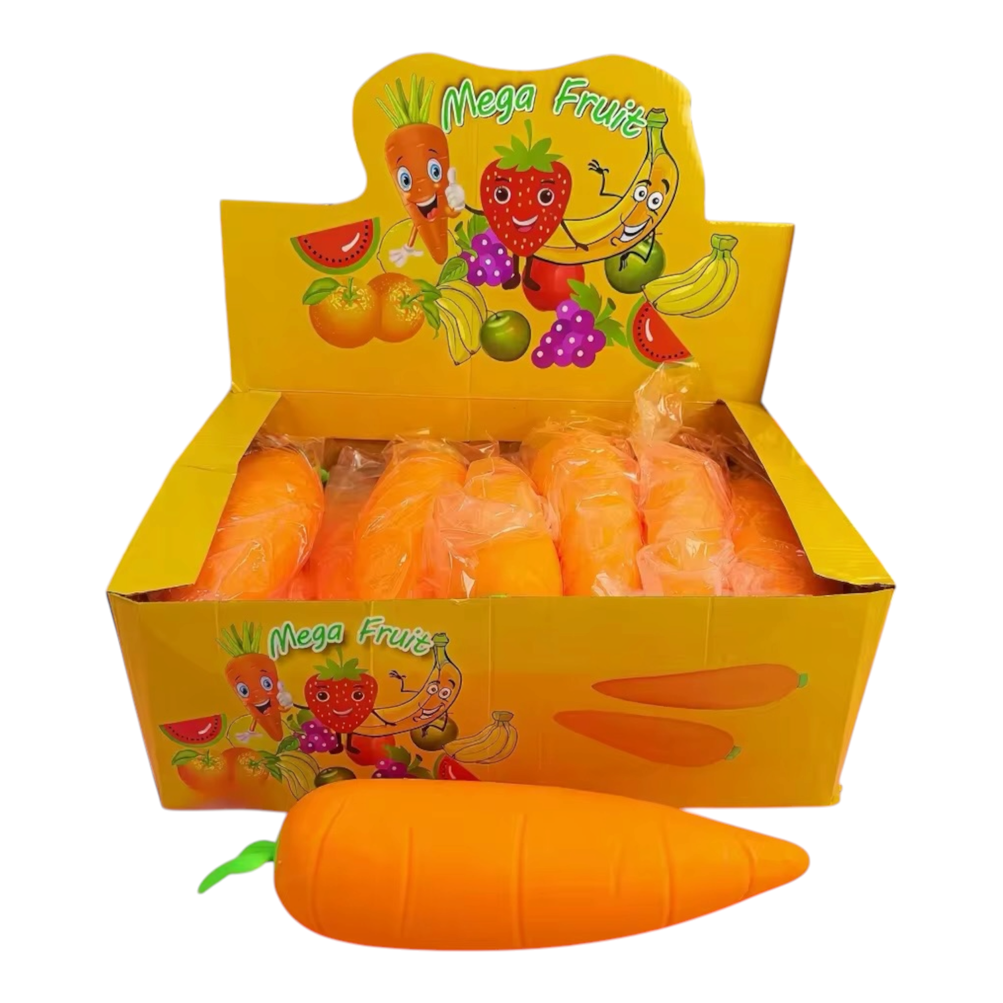 Jumbo Carrot Squishy 6pc per box 33cm