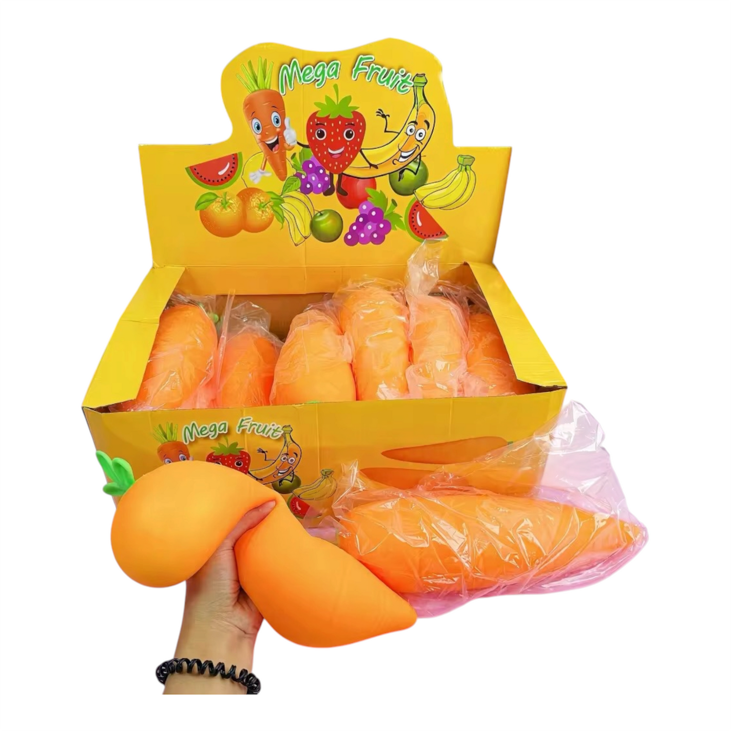Jumbo Carrot Squishy 6pc per box 33cm