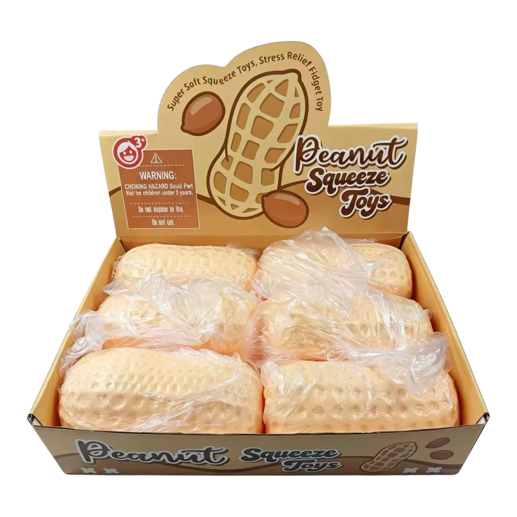 Jumbo Peanut Squishy 6pc per box 18cm