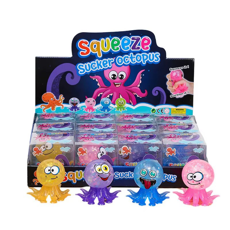 Suction Octopus Glitter Squishy