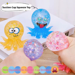 Suction Octopus Glitter Squishy