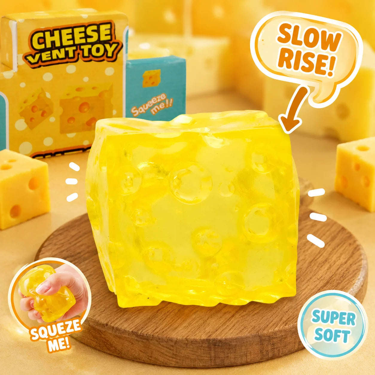 Maltose Cheese Squishy  5cm