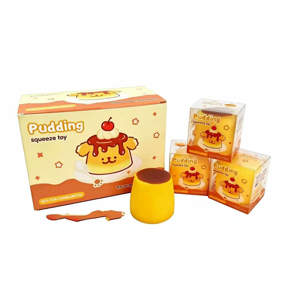 CRUNCHY PUDDING SQUISHY 6cm-12pc Box