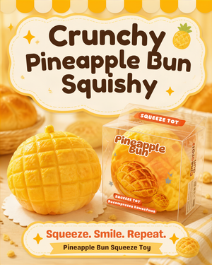 CRUNCHY PINAPPLE BUN SQUISHY 8CM |12Pieces Per Box