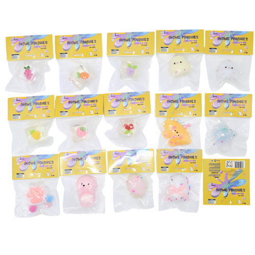 Small Squishy Toys - Box of 60 Assorted Pieces
