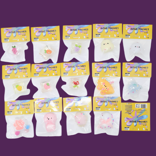 Small Squishy Toys - Box of 60 Assorted Pieces