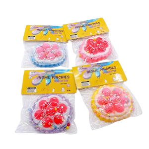 Large Squishy Raspberry Tart Pinchy Toys - Box of 12