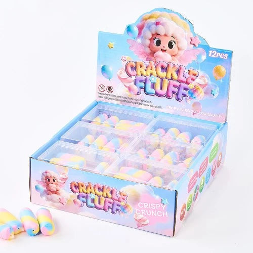 CRACKLE FLUFF MARSHMALLOW SQUISHY TOYS  | 12-Piece Display Box