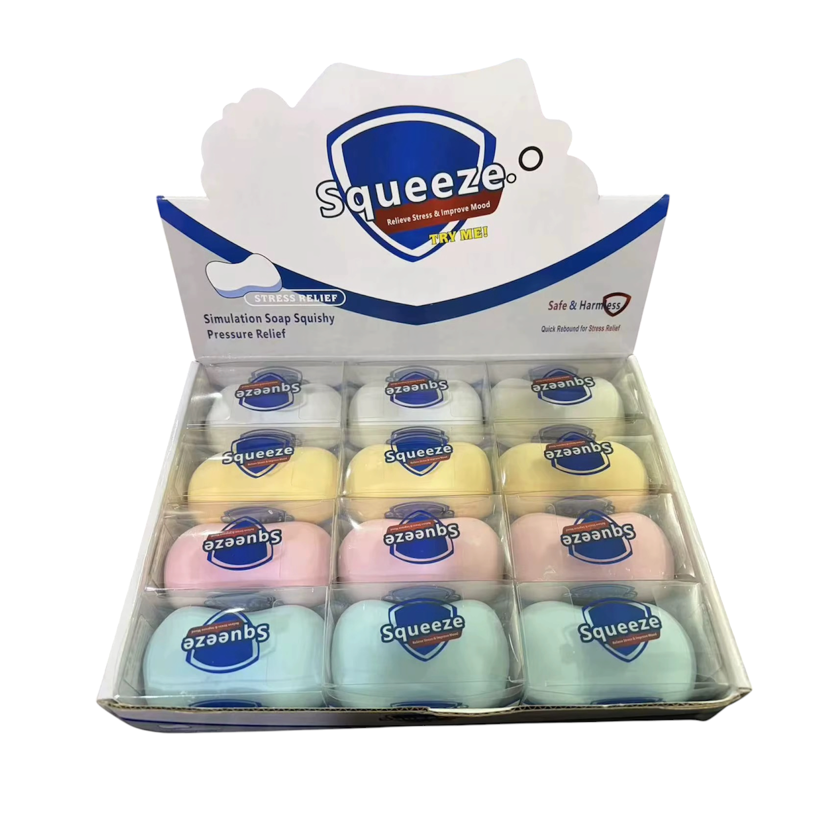 CRUNCHY SQUISHY 9CM ￼ ASSORTED COLOUR SOAP