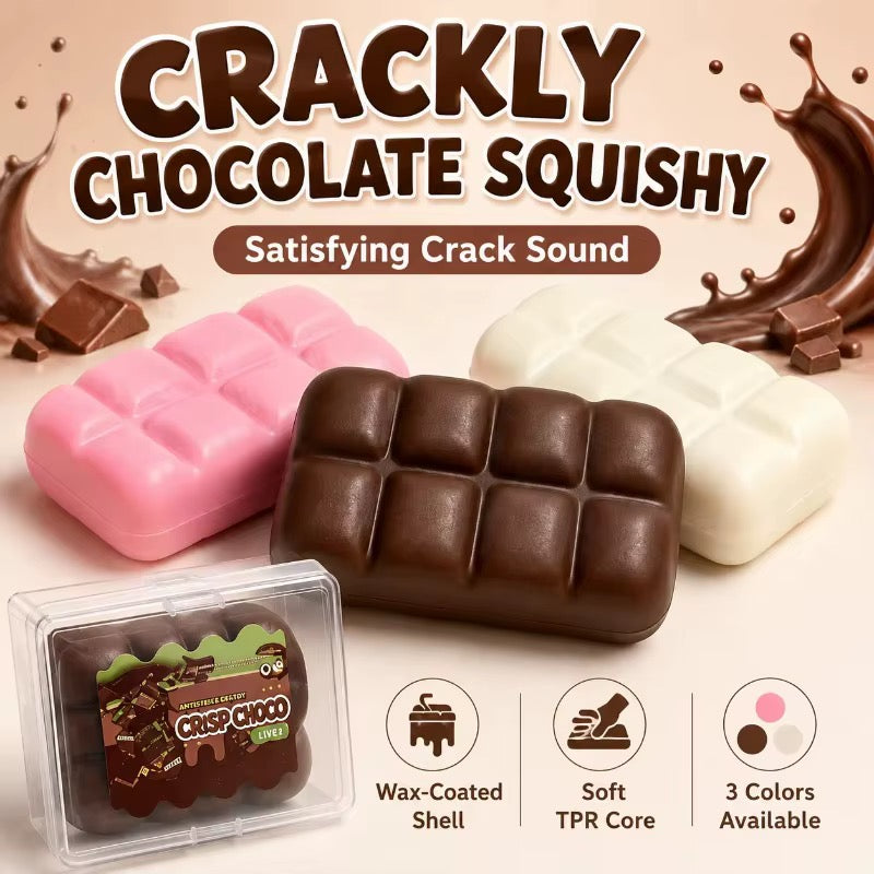 CRACKLE WAX  CHOCOLATE SQUISHY TOYS  | 12-Piece Display Box