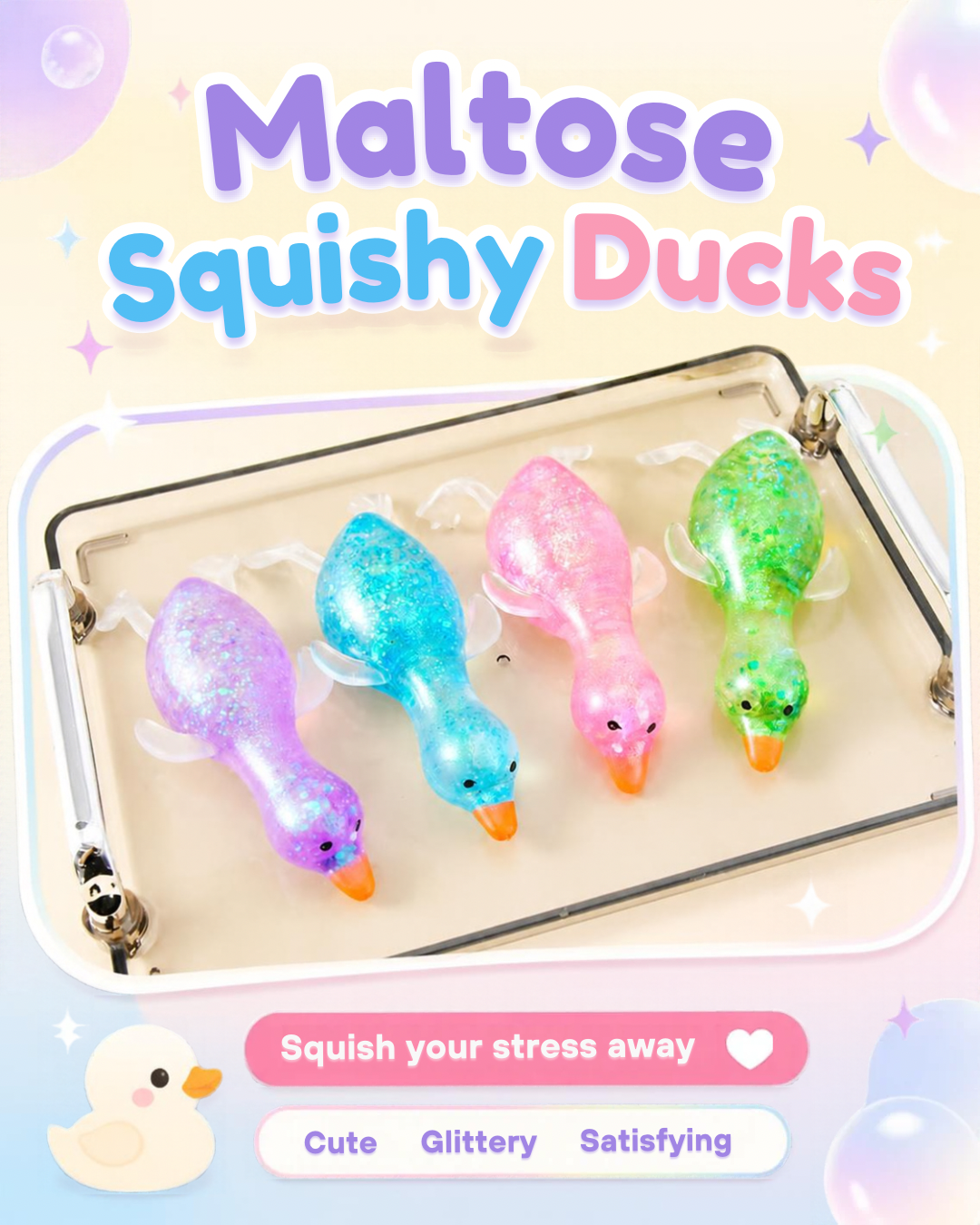 MALTOSE SUGAR Duck DECOMPRESSION SQUISHY TOYS – 12pcs per Box| 8cm