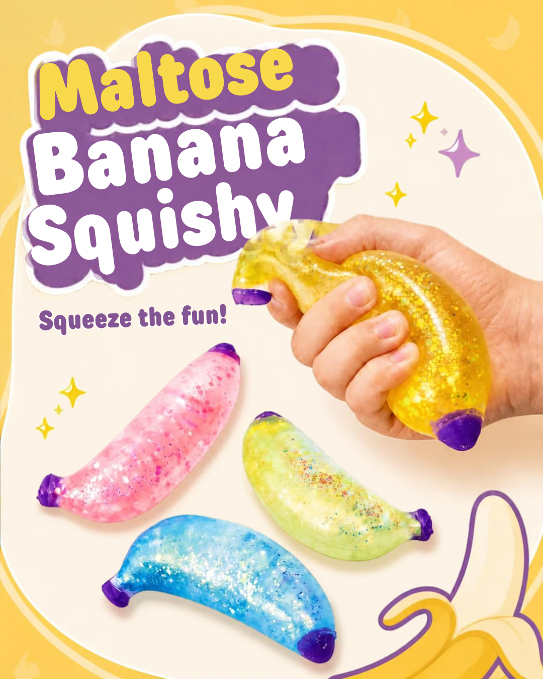SUGAR BANANA DECOMPRESSION SQUISHY TOY – 12pcs per Box | 13cm
