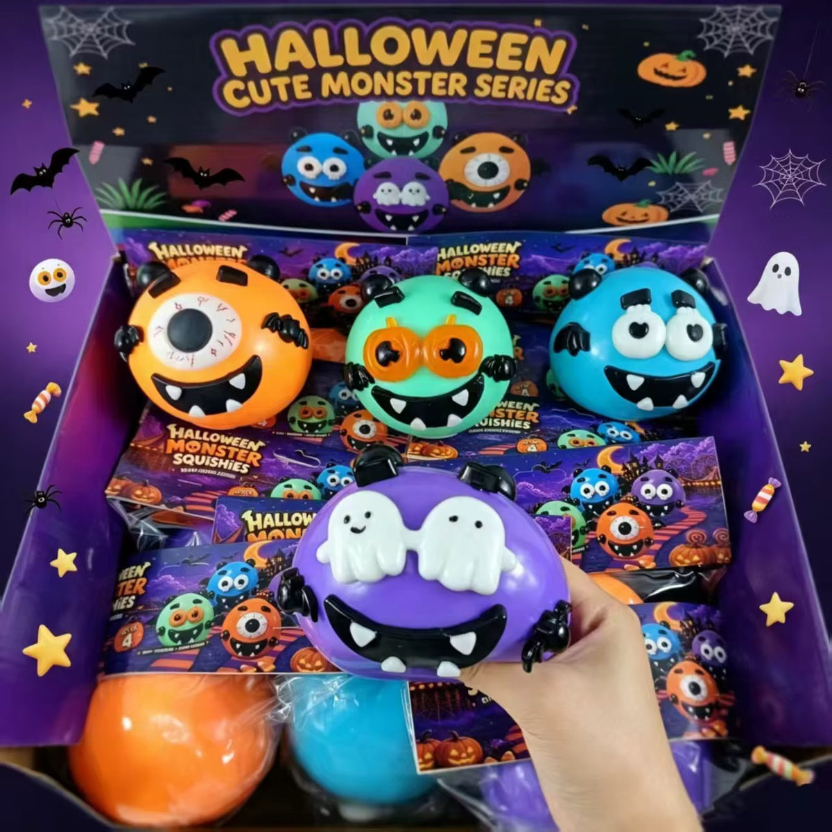 Smushy Halloween face squishies| 6 PCs