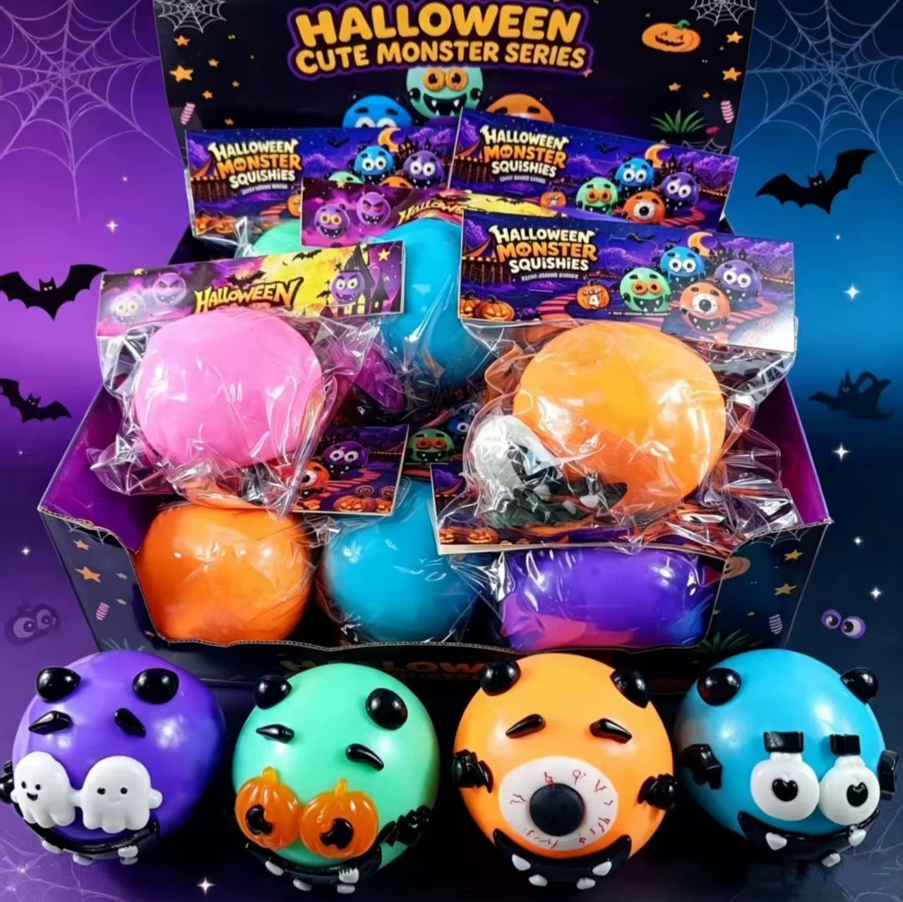 Smushy Halloween face squishies| 6 PCs