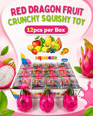 RED DRAGON FRUIT CRUNCHY SQUISHY TOY |12pcs per Box