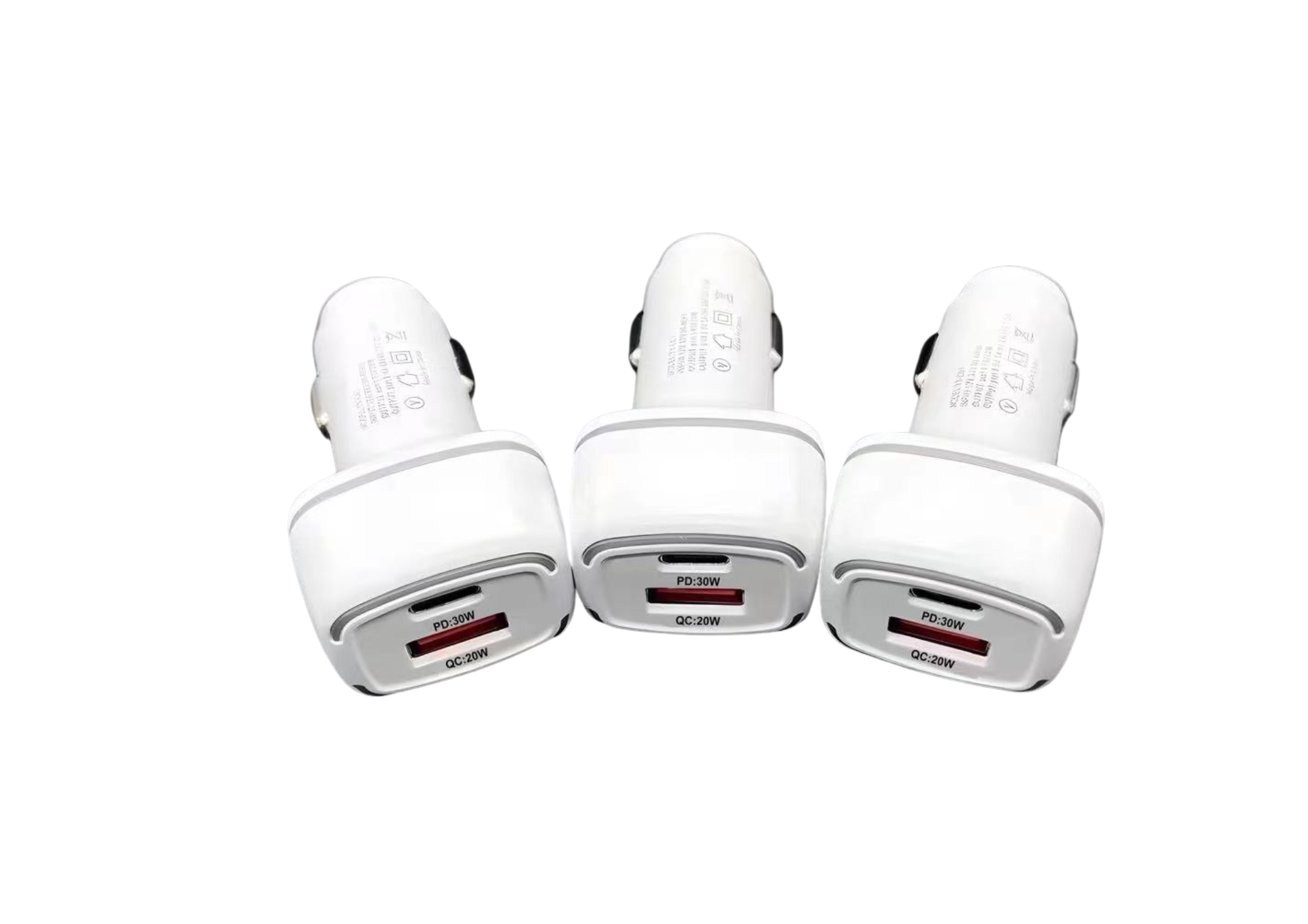 Dual Port 50W Fast Car Charger - Pack of 10