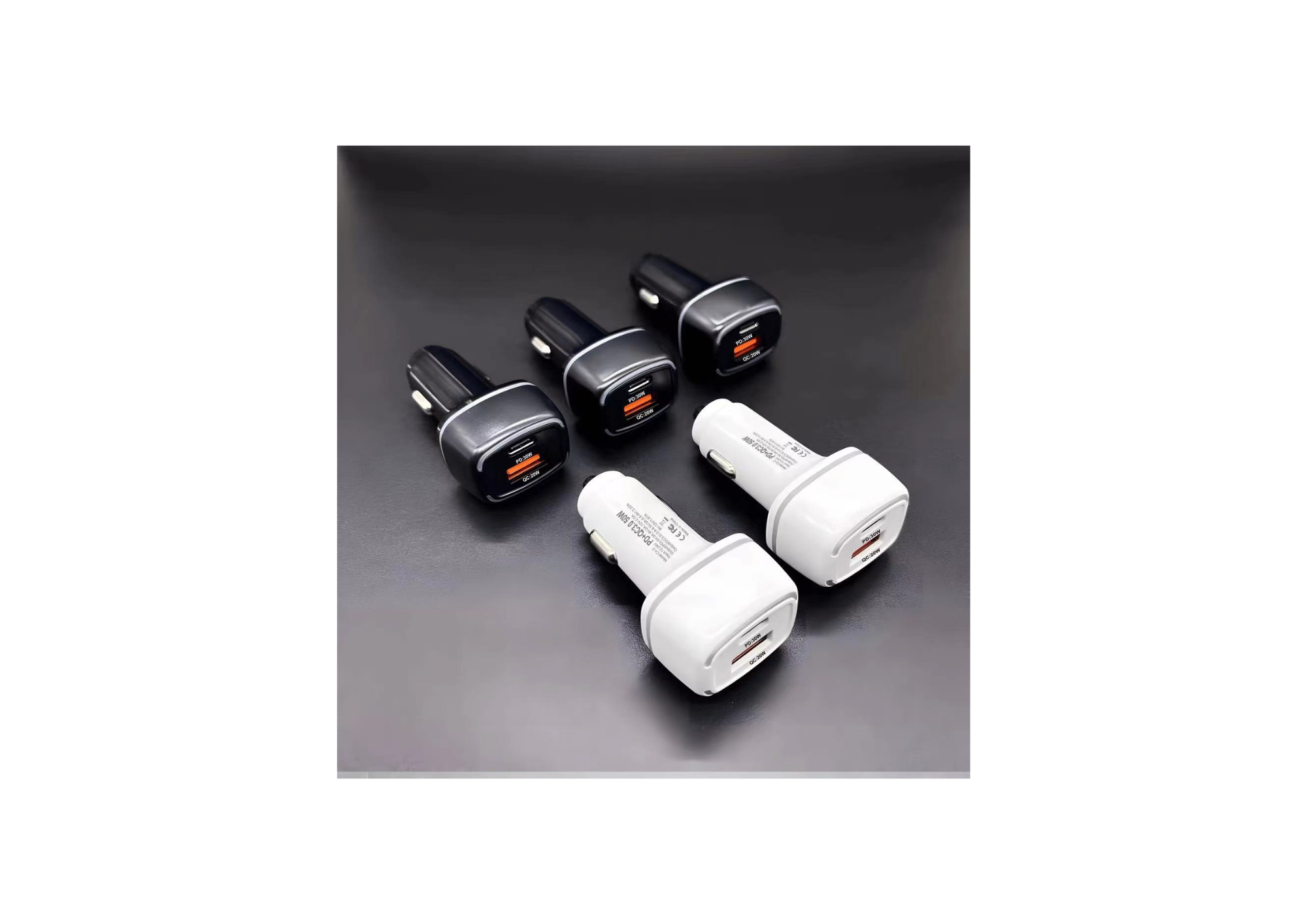 Dual Port 50W Fast Car Charger - Pack of 10
