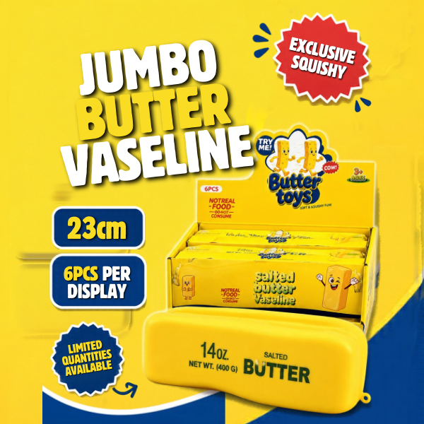 Vaseline butter squishy 23cm | 6-Piece Display Box