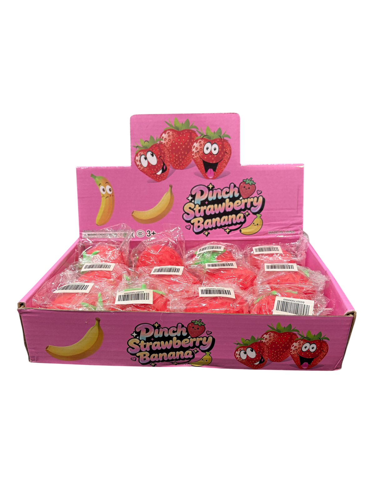 Strawberry Squishy 4cm TPR 12 pc per Box  | 12-Piece Display Box