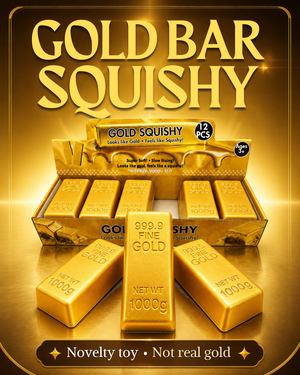 SQUISHY BUCULE D’OR 14 cm | 12 pièces par présentoir