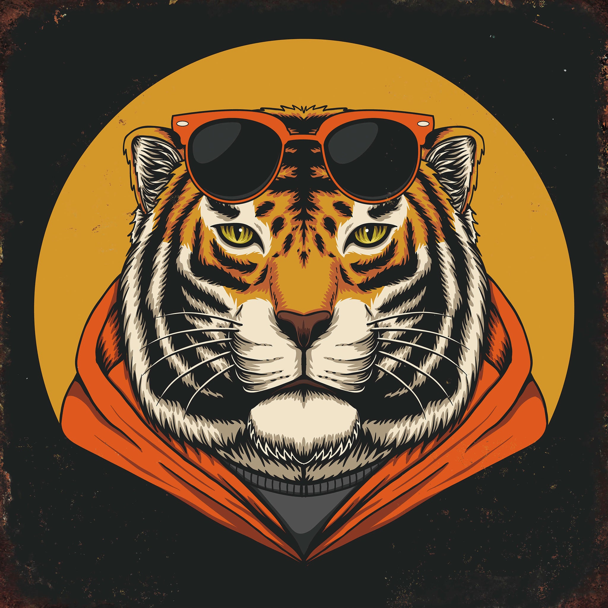Tin signs 30X30 - Cool Tiger