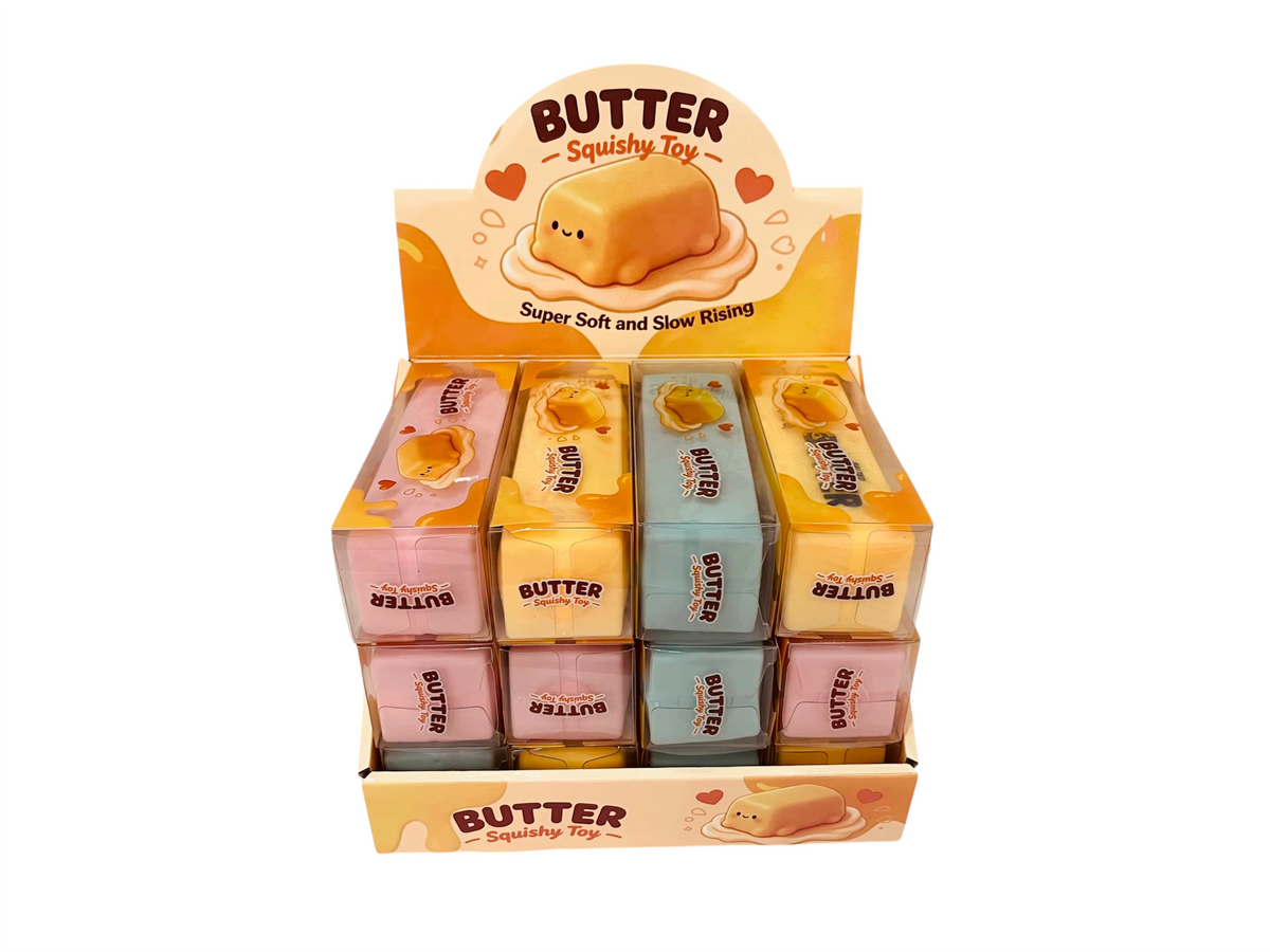 CRUNCHY BUTTER SQUISHY 3COLOR  13CM |12Pieces Per Box