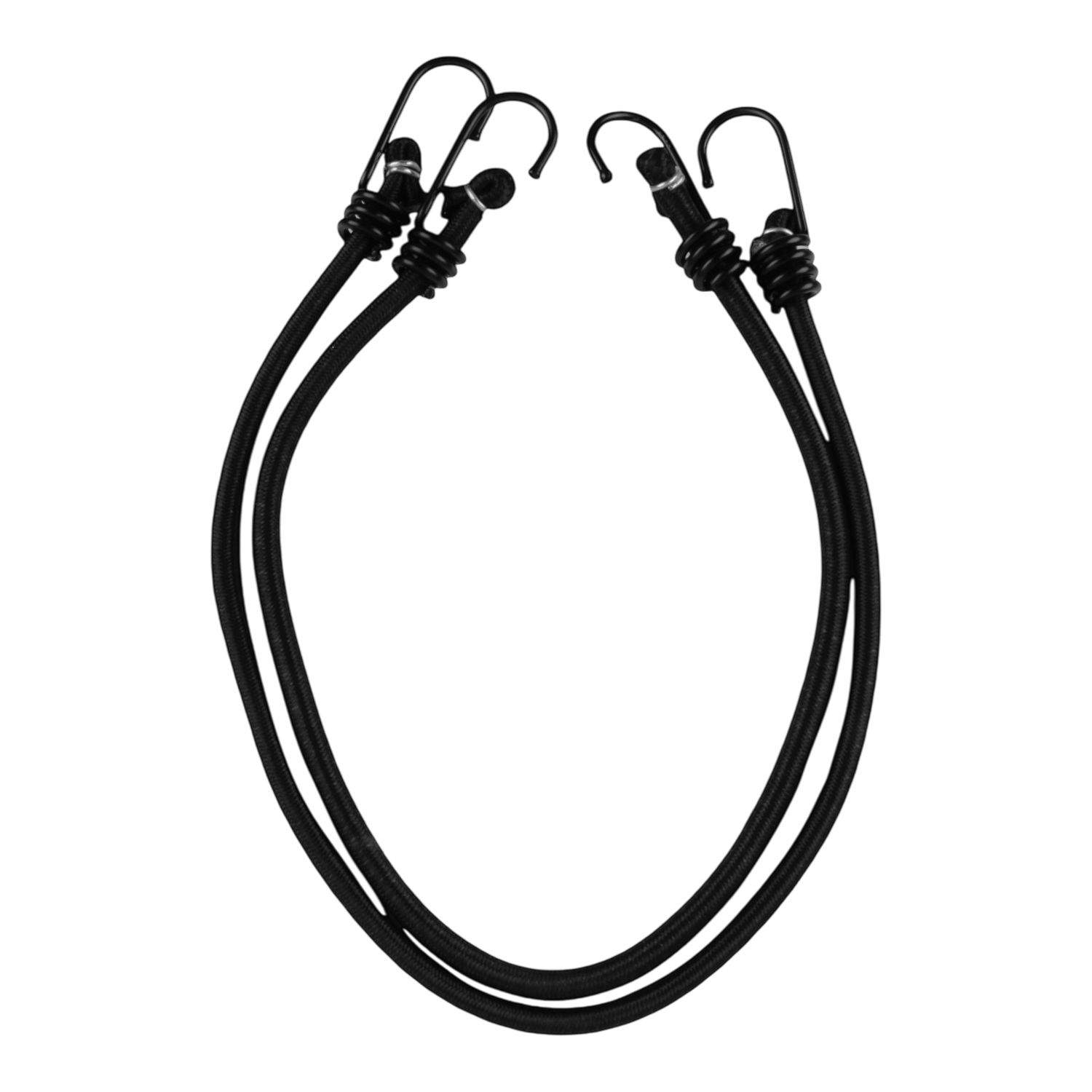 Heavy-Duty 2ft Bungee Cords (2 Cords Per Bag) - Pack of 3