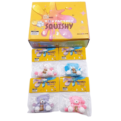 Medium Squishy White Paw Bear Accessories  - Box of 16 Pieces