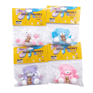 Medium Squishy White Paw Bear Accessories  - Box of 16 Pieces