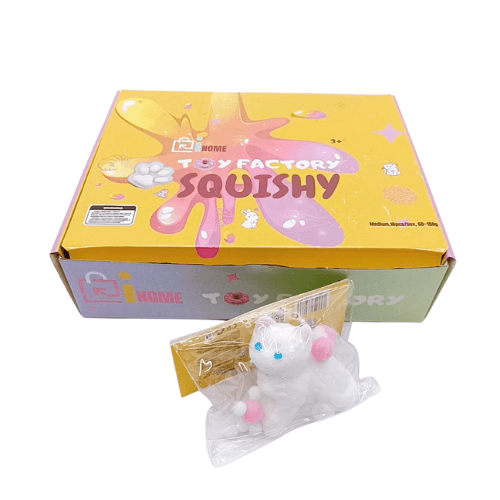 Medium Squishy 3D Stereoscopic Cat - Box of 16 Pieces