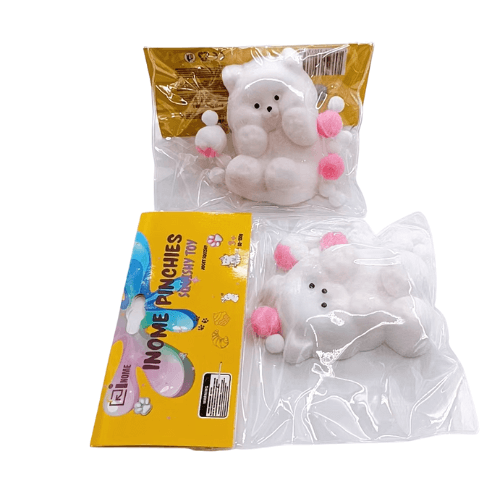 Medium Squishy Flocked Panda Bear - Box of 16 Pieces