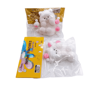 Medium Squishy Flocked Panda Bear - Box of 16 Pieces