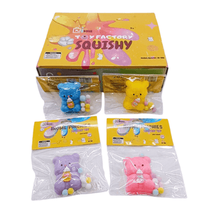 Medium Squishy Accessory Bear - Box of 16 Pieces