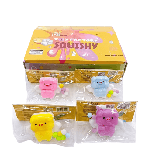 Medium Squishy Angel Piggy - Box of 16 Pieces