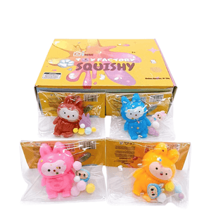 Medium Squishy Cartoon Bear - Box of 16 Pieces
