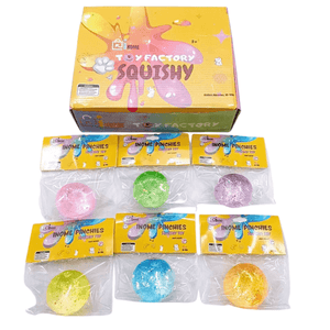 Medium Maltose Sugar Sparkly Balls Decompression Squishy Toys - Box of 16 Pieces