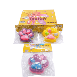 Jumbo Squishy 12cm Colorful Cat Paw – Box of 6 Pieces